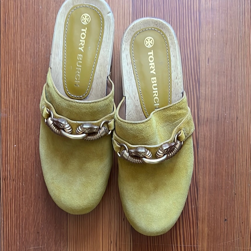 Tory Burch Yellow Suede Women's Mules